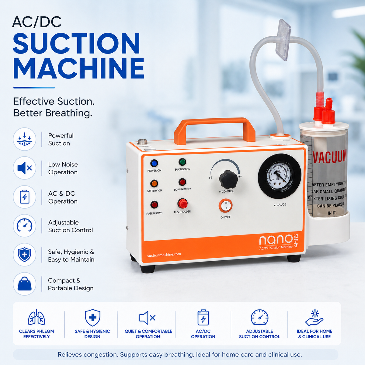 AC/DC Suction Machine
